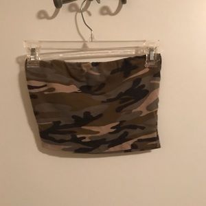 Camouflage Cropped Tube Top